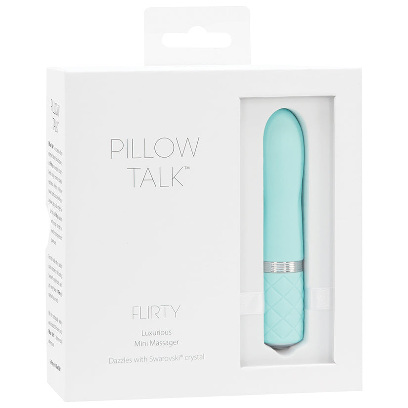 Pillow Talk Flirty Mini Massager-Teal 4.25