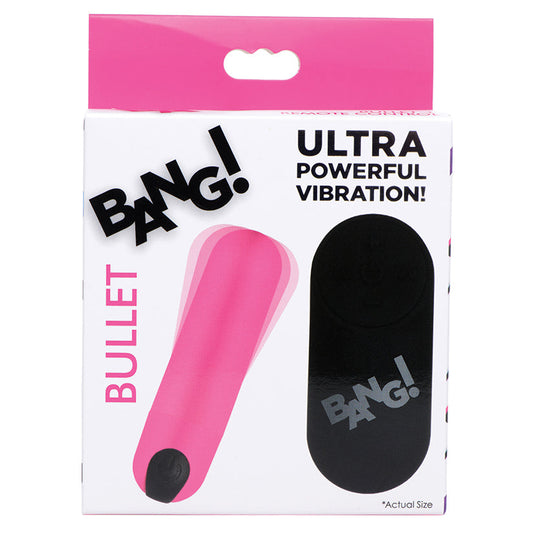 Bang Vibrating Bullet with Remote Control-Pink